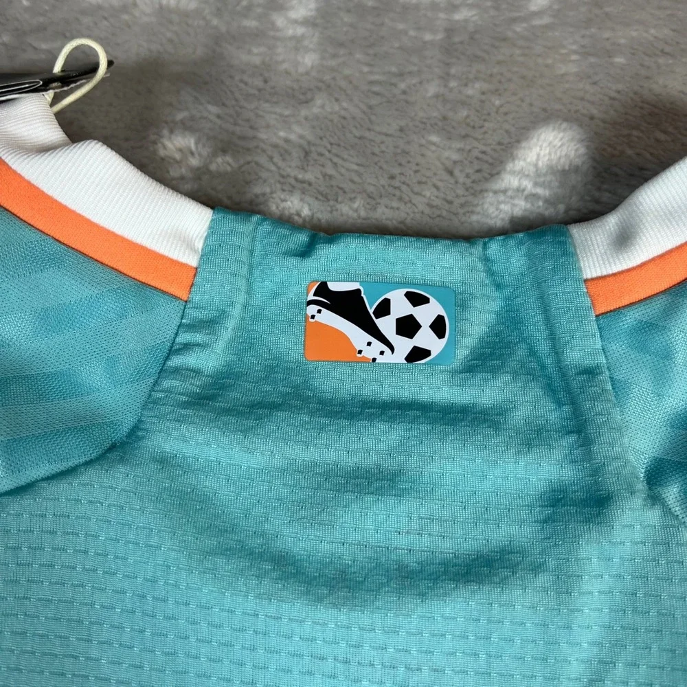 NWT Adidas Mens 2XL Inter Miami CF 2024/25 Third Authentic Jersey Aqua Orange